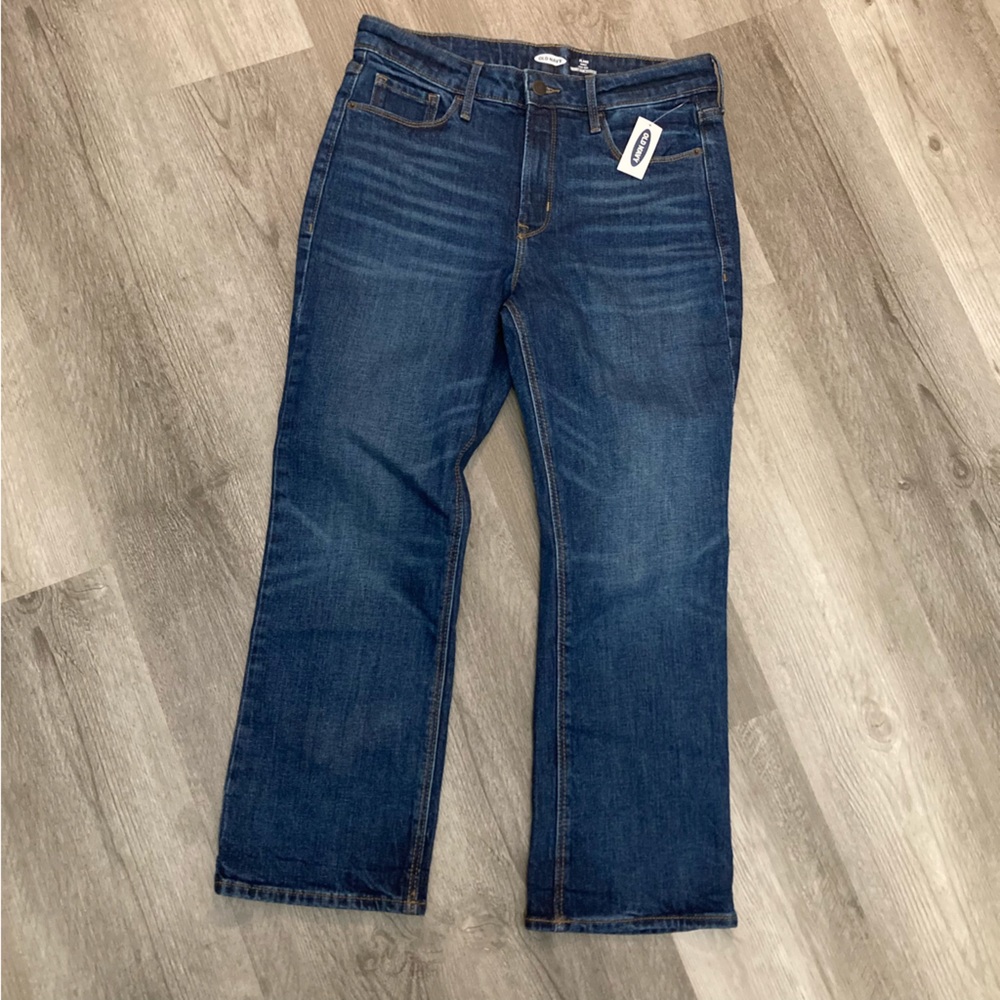 Old Navy flare ankle high rise jeans 8P NWT